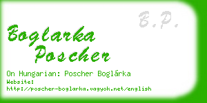 boglarka poscher business card
